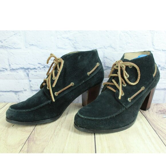 Sebago Ashton 360 Moc Black Suede Ankle Lace Up Boots 11 M Preppy Casual - Picture 2 of 9